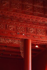 Rénovation de la salle chinoise après le travail de restauration à Rochefort