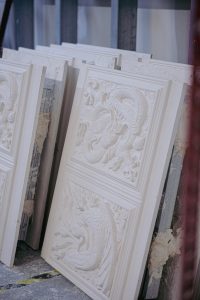 Création des décors en plâtrerie traditionnelle pour la salle chinoise du musée de Pierre Loti