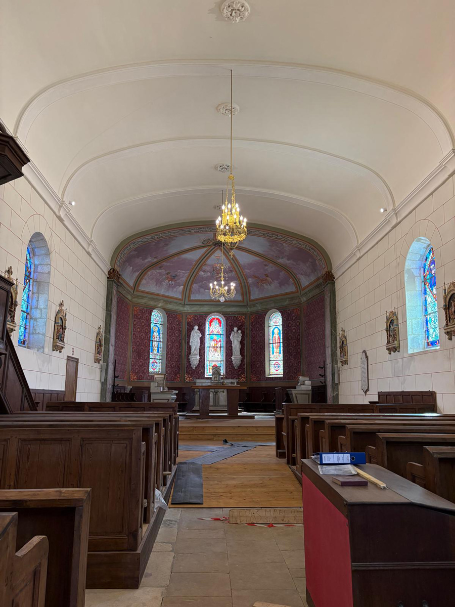 Restauration des voutes du patrimoine historique de l'église de Saint-Martin de Nuaillé-D'aunis