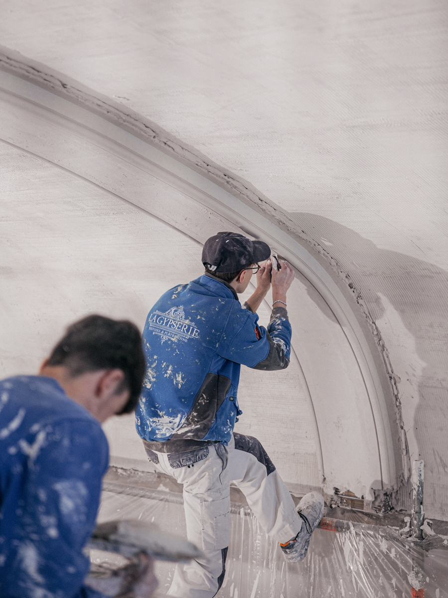 Staff et restauration de la voute de l'église Saint Martin de Nuaillé d'Aunis
